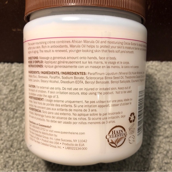 Queen Helene MARULA Face + Body Cream, Protects & Renews, Age-Defying, 15oz - Picture 3 of 8